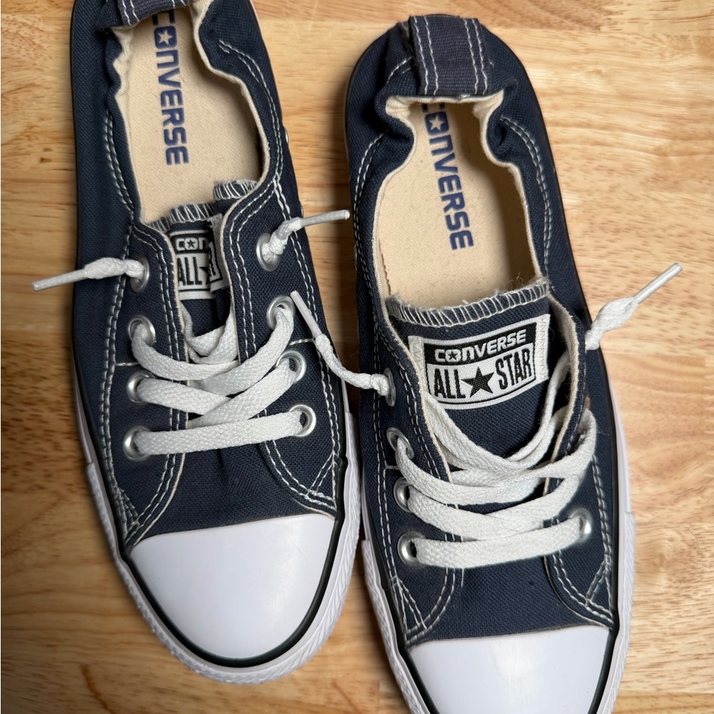 Women’s 6.5 Converse Chuck Taylor All Star Shoreline Slip On Navy Blue Sneakers - Picture 6 of 6